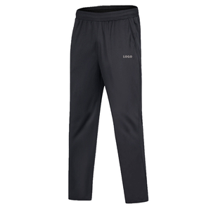 Pantalones Deportivos para Hombre, Negros, Casuales, Transpirables, Antiestáticos, 100% Poliéster, Cintura Alta Elástica, para Correr, Trotar y Entrenar - Product Image 1