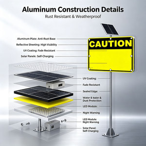 Signalisation routière extérieure personnalisable, résistante aux intempéries, conforme à la norme MUTCD, avec <span class=keywords><strong>panneau</strong></span> <span class=keywords><strong>solaire</strong></span> indépendant - Product Image 3