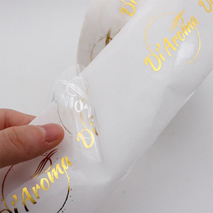 <strong>Waterproof</strong> Printing Logo Custom Vinyl Label Transparent Gold Foil <strong>Stickers</strong> - Product Image 6