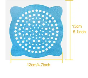 30pcs/ Pack Membrane Fabric Shower Drain Hair Catcher Mesh Stickers Disposable Shower Drain Hair Catcher