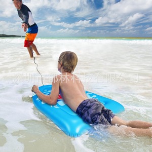 Children <b>Inflatable</b> Bodyboard Shark Design PVC Floating Board For Pool Beach Water Play - Product Image 2