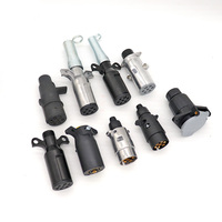 Adaptateur de lumière de remorque du véhicule 13 broches 12V ISO11446 à remorque 7 broches 12V ISO1724 adaptateur de connecteur de prise de remorque de voiture