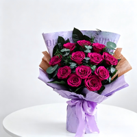 Vente en gros de roses éternelles personnalisées avec logo, bouquet de fleurs éternelles de qualité supérieure avec boîte cadeau pour mariage, décoration de la maison, cadeau de la Saint-Valentin