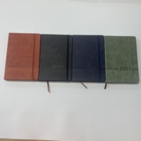 Cuir PU noir personnalisé Logo de marque personnalisé taille A5 agendas Agenda quotidien 2025 espagnol