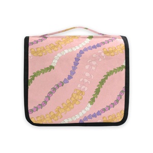 Aloha Lei Design Hanging Travel Toiletry Bag Hawaiian Puakenikeni Kit <b>Makeup</b> <b>Case</b> Custom Print Cosmetics Organizer for Men Women - Product Image 2