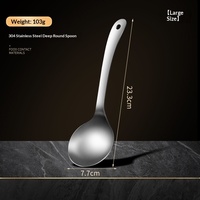 Cuillère à riz en acier inoxydable 304, grande louche à soupe, cuillère de service multifonctionnelle, spatule de cuisine à long manche, outil de service pour buffet