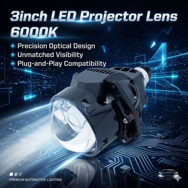 High Power 3 Inch Biled Projector Lens 6000K 75W High Low Beam Bi Led Laser Projector Headlights Car Lights