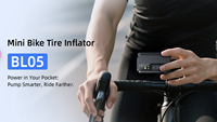 NEWO 2025 BL05 120PSI Pompe à vélo portable Mini Pompe à pneu sans fil avec corps en ABS haute pression pour vélos