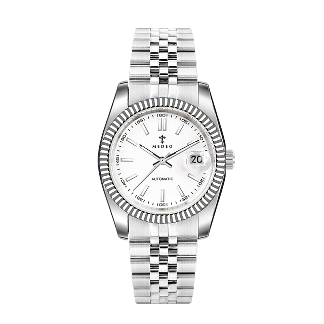 OEM Custom Japan 8215 Automatic Movement 316L Luminous Sapphire Steel Strap Water Resistant Automatic Mechanical Watch