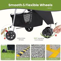 Poussette pliable, légère et durable à 3 roues pour chiens et chats
