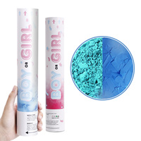 Canon à confettis pour révélation du sexe, garçon ou fille, poudre rose ou bleue, accessoires pour fête de naissance, décorations pour révélation du sexe
