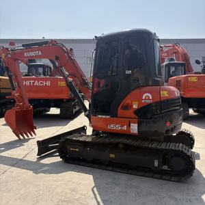 Mini-excavatrice sur chenilles Kubota U55-4 d'occasion, petite pelle compacte de 5 tonnes pour travaux de construction et agricoles - Product Image 2