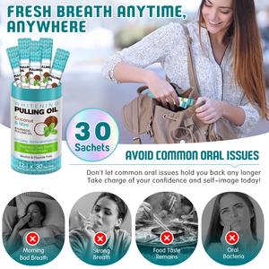 Aliver 30P Xách Tay Ayurvedic Hàng Ngày Swish Kéo Dầu Răng Tự Nhiên Rửa Sạch Làm Trắng Dừa Kéo Dầu Cho Sức Khỏe Răng Miệng - Product Image 6