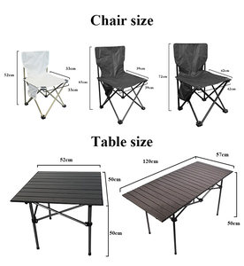 Juego de Mesa y Sillas Plegables Ligeras para Acampar, para <span class=keywords><strong>4</strong></span> <span class=keywords><strong>Personas</strong></span>, Muebles Plegables para Exteriores, Juego de Mesa y Sillas para <span class=keywords><strong>Picnic</strong></span>, Viajes y Fiestas - Product Image 5