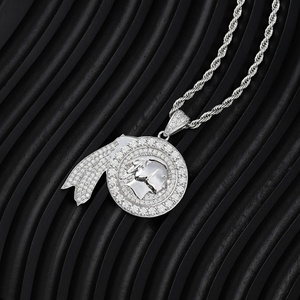 จี้แฟชั่นใหม่สำหรับสร้อยคอ จี้เงินแท้ 925 สำหรับผู้ชายและผู้หญิง จี้ฮิปฮอปประดับเพชรโมอิสซาไนต์ VVS - Product Image 2