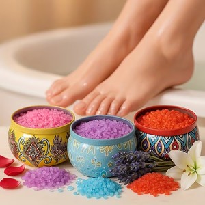 Pour la relaxation <span class=keywords><strong>du</strong></span> corps des adultes, bains <span class=keywords><strong>de</strong></span> pieds adaptés, SPA, sels <span class=keywords><strong>de</strong></span> bain luxueux aux cristaux colorés <span class=keywords><strong>de</strong></span> <span class=keywords><strong>l</strong></span>'<span class=keywords><strong>Himalaya</strong></span> avec emballage personnalisé - Product Image 1