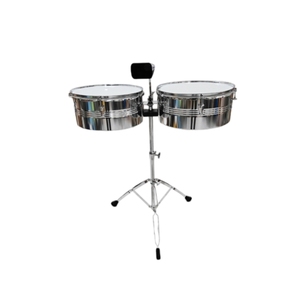 Vente en gros professionnel électrolytique 13 ''14'' Timbales à percussion avec support et batterie Cowbell <span class=keywords><strong>Timba</strong></span> - Product Image 1