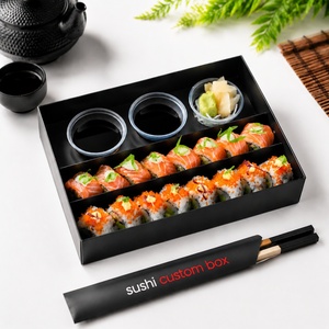 Boîte à sushi personnalisée en gros avec compartiment séparateur, emballage bento à emporter pour la restauration - Product Image 4