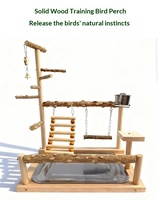 Perchoir NCI PET en bois massif de Zanthoxylum pour perroquets, idéal pour le tranchage des griffes, l'entraînement et le jeu amusant pour calops, perruches, conures du soleil, utilisation intérieure universelle