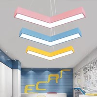 Lumières modernes en forme de V de 800mm, éclairage intérieur de studio, bureau, lustres suspendus à LED, lampes suspendues au plafond