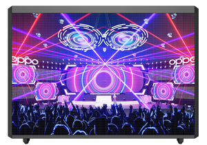 Station de <span class=keywords><strong>DJ</strong></span> portable avec façade de table, écran LED vidéo et flight case pour utilisation en US - Product Image 2
