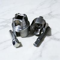 Alésoir professionnel pour tuyaux PPR en acier au carbone de 1/2 pouce avec tige hexagonale, outil de réparation de filetage interne pour l'installation de plomberie PVC
