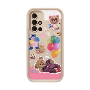 Cartoon Bear Anti-impronte antiurto liquido TPU custodia morbida <span class=keywords><strong>per</strong></span> telefono <span class=keywords><strong>per</strong></span> <span class=keywords><strong>Samsung</strong></span> A53 <span class=keywords><strong>A13</strong></span> S22 S23 S24 S25 Plus Ultra - Product Image 1
