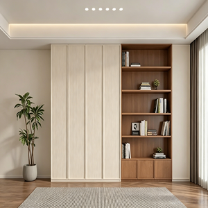 Mueble de Almacenamiento de Madera de Diseño Moderno y Sencillo, Librería Grande de Pared para Sala de Estar u Hotel, Multifuncional y de Gran Capacidad, en Oferta - Product Image 5