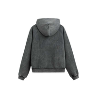 Sweat à capuche surdimensionné personnalisé pour homme, en molleton 100 % coton, de haute qualité, épais, effet vintage, pour l'automne, style streetwear