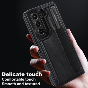 เคสหนังธุรกิจสำหรับ Samsung Z Fold 3 4 5 6 7 ดีไซน์สปอร์ต พร้อมช่องใส่บัตรและปากกา ฝาหลัง TPU - Product Image 5