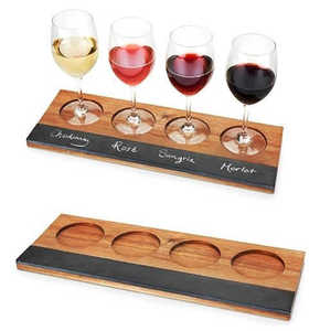 Plateau de dégustation de bière personnalisable en bois écologique 3/4/5 trous, accessoires de bar, plateau de dégustation, France, Malt Shovel, Mash, <span class=keywords><strong>Fettercairn</strong></span> - Product Image 2