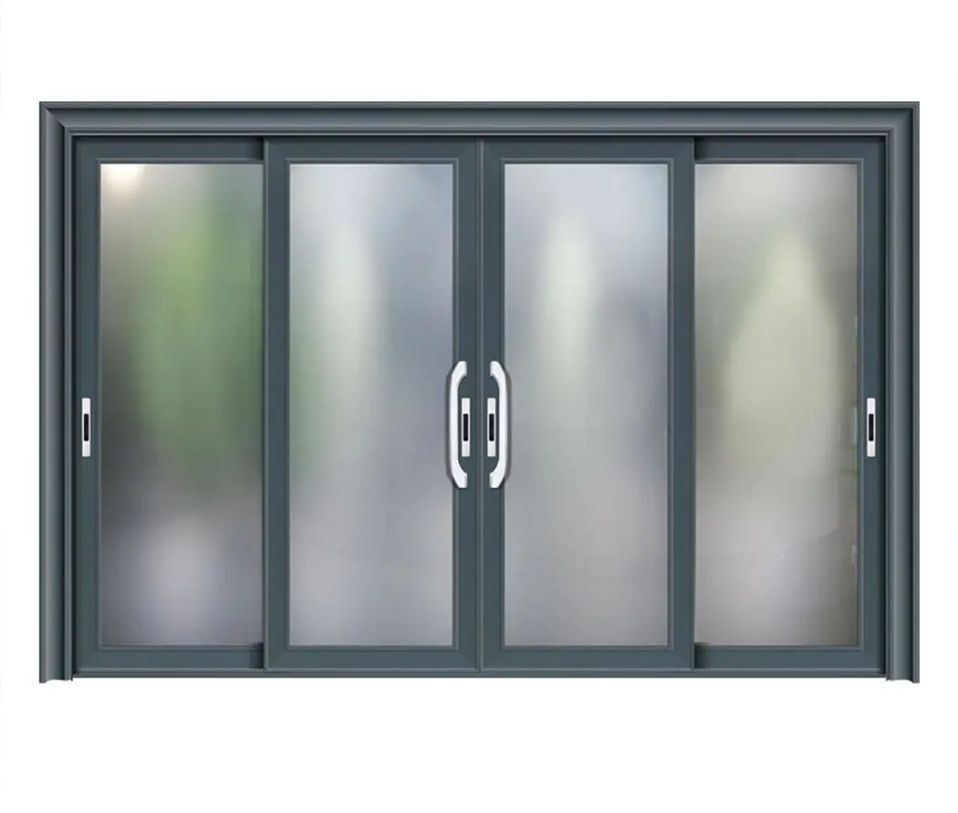 EEHE porta esterna in vetro di nuovo design con tre binari porta scorrevole in vetro a tre pannelli