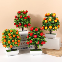 Künstliche Früchte im Topf, Künstliche Blumen, Kreatives Design im Nordischen Stil, Blumentopf für Innenräume, Wohnzimmer, Schreibtischdekoration