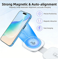 Base de Carga Inalámbrica 3 en 1 de 15W con Soporte Magnético para Teléfono, Reloj y Auriculares para iPhone