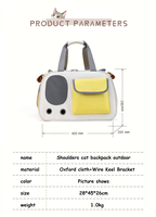 Nouvel arrivage de sac de voyage pour animaux de compagnie en maille respirante avec trous dans la pochette avant pour les transporteurs de chats et les transporteurs d'animaux de compagnie