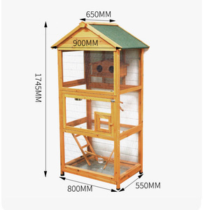 Sıcak satış yeni tasarım katı desen ahşap açık kuş evi ve kafes ispinozları için <span class=keywords><strong>Parakeet</strong></span> nefes tüm mevsim - Product Image 5