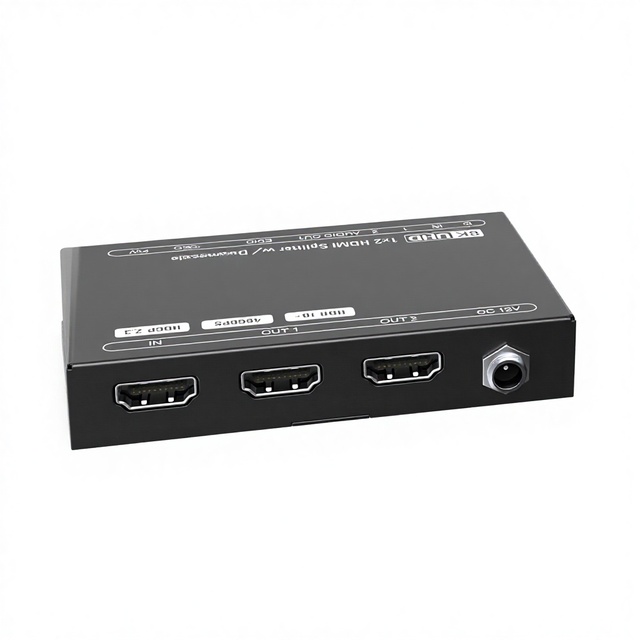 48Gbps 1x2 H Dmi Splitter with Video Scaler Audio Extract h dmi Audio Splitter Extractor