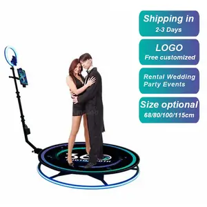 Usa Warehouse Machine Portable Real Time Green Screen Move Slow Motion Rotator 360 Photo Booth con Ring Light Camera