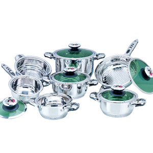 Camping/viajes/uso en el hogar de acero inoxidable 12PCS ollas y sartenes utensilios de cocina conjunto - Product Image 1