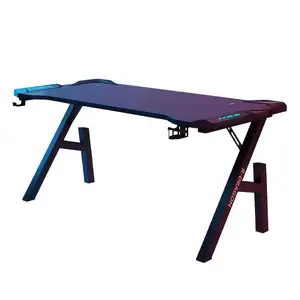 K şekli masaüstü bilgisayar masa veya oyun masası ve sandalye Internet Cafe resim siyah oyun masa PC masa ofis için oyun