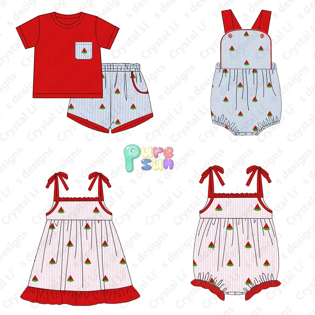 Wholesale smocked clothing embroidered fabric custom smocked children's clothing high quality dress girls with low moq