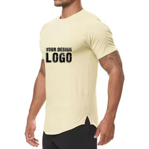 T-shirt de sport pour homme en polyester décontracté d'été, séchage rapide, vente en gros OEM, course à pied, évacuation de l'humidité, coupe ajustée - Product Image 3