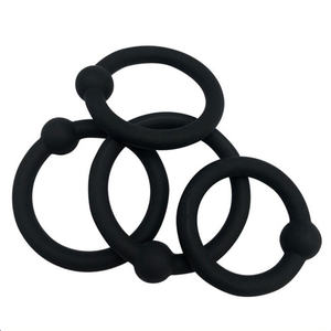 Set Cincin Penis silikon untuk pria, 4 buah mainan seks bergetar dengan fungsi penunda ejakulasi - Product Image 4