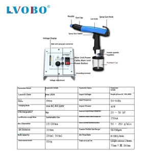 Pistolet pulvérisateur électrostatique de poudre de laboratoire tenu dans la main pour le produit de rendement élevé de revêtement métallique - Product Image 5