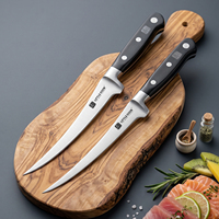 Couteau de boucher de 5,8 pouces pour filet, steak, fruits, saumon, usage domestique, hôtelier, camping, pêche et extérieur
