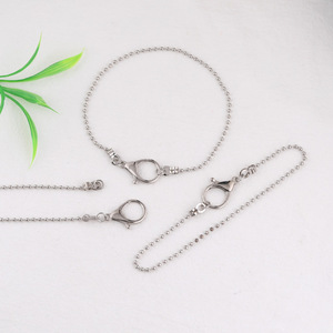 ห่วงโซ่ลูกปัดโลหะสำหรับแขวนป้ายโซ่พร้อมตะขอก้ามปูอุปกรณ์ DIY สำหรับแท็กเสื้อผ้า - Product Image 1