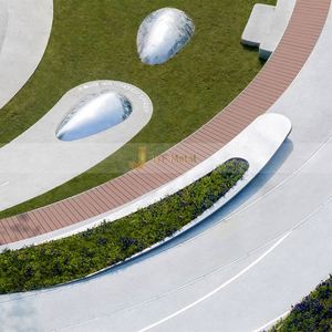 ANW2312 Sculpture décorative en acier inoxydable Art Déco personnalisée et créative pour monuments et projets publics - Product Image 4