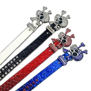 Ceintures larges western pour femmes en <span class=keywords><strong>cuir</strong></span> PU blanc coloré, ornées de clous, de strass, de perles et de rivets, avec nom, en alliage et cristal, pour usage quotidien - Product Image 2