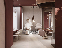 Comptoir de réception moderne pour salon de coiffure, comptoir d'accueil personnalisé pour la décoration intérieure d'un salon de beauté