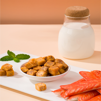Petits emballages pour partage familial, collations populaires, saveur de caviar de crabe, dés de taro, collations croustillantes et délicieuses